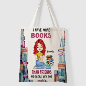Best Gift For Bookaholics, Sorry, I can't make it. I'm completely BOOKED Personalized Tote Bag