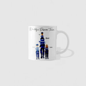 Personalized Mug - Daddy's Dream Team - Firefighter, Nurse, Police Officer, Teacher